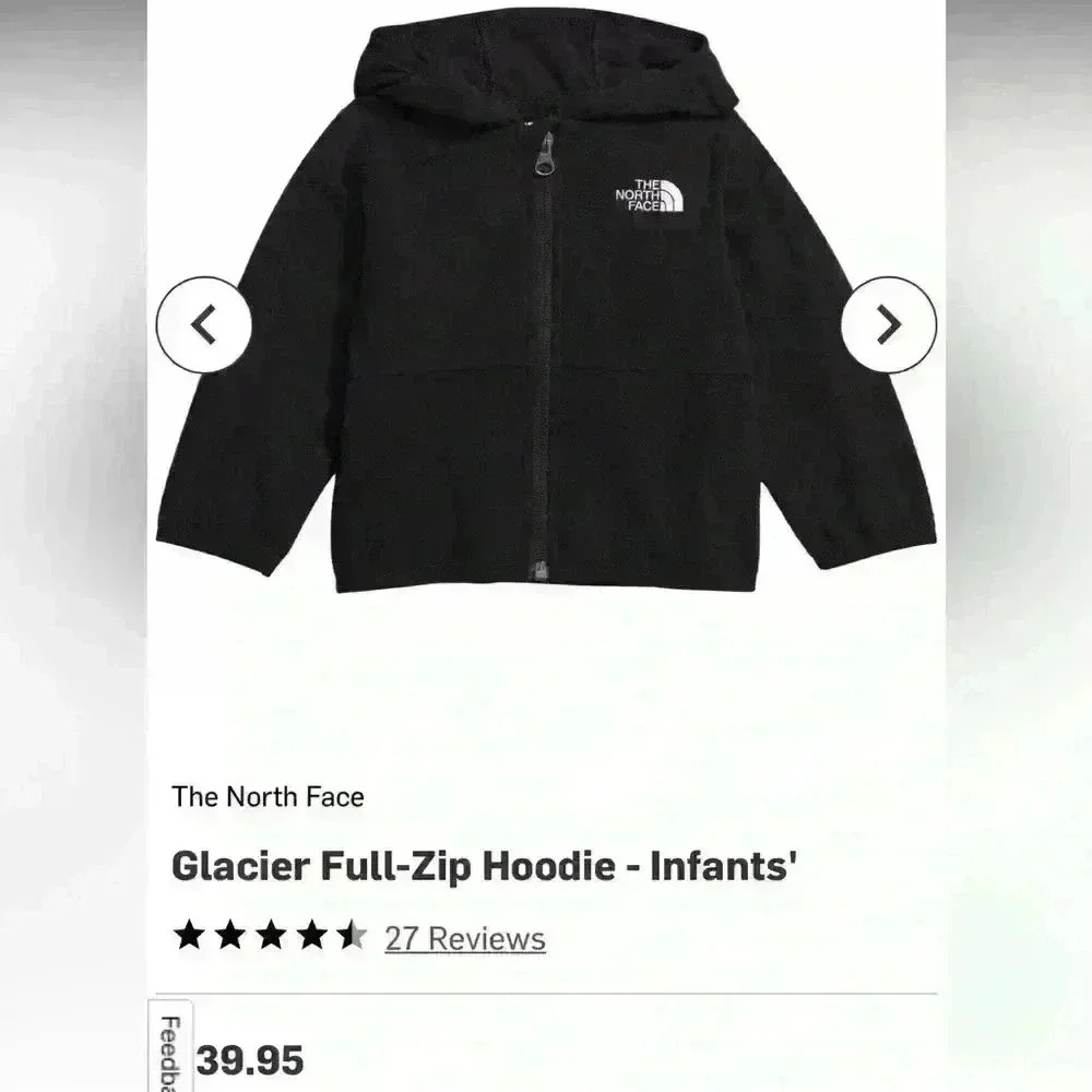 Infant North Face Glacier Full-Zip Hoodie 6-12mo